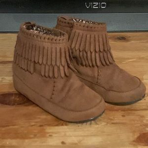 Toddler girl Moccasin Fringe Boots